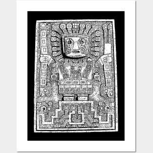 Sun gate, Sun God, Viracocha, Pre Columbian, Posters and Art